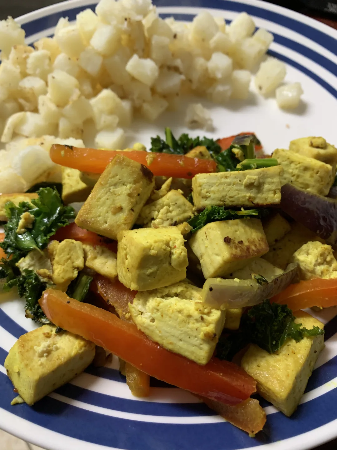 Breakfast Tofu Scramble with Potatoes