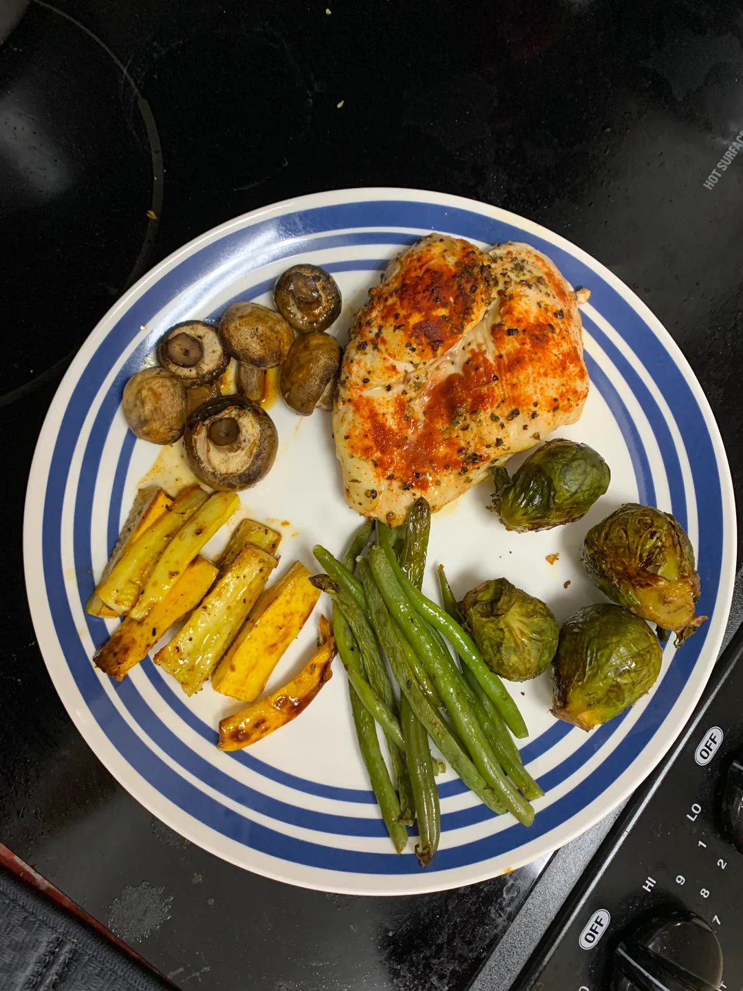 Roasted Vegetables and Spiced Chicken