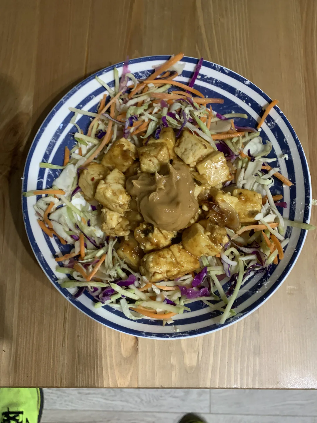 Tofu Slaw with Peanut Sauce